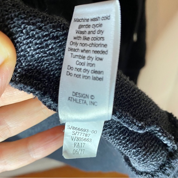 ATHLETA black Long Sleeve WRAPPER'S DELIGHT WRAP JACKET Cardigan xxs - Picture 8 of 10